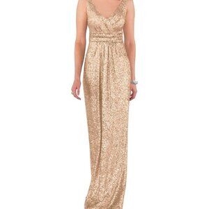 Sorella Vita gold sequined gown, size 4-6